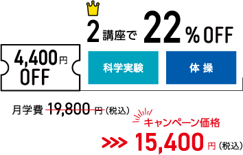 小さな頃から多彩な学びを効率よく体験できること